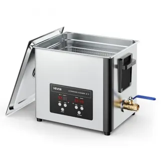 VEVOR 10 L Ultraschallreiniger, professionelle Ultraschallreinigungsmaschine mit Reinigungskorb & Digitalanzeige, 180 W Edelstahl 40 kHz Industrielle Reinigungsmaschine für Teile Vergaser Instrumente VEVOR 10 L Ultraschallreiniger, professionelle Ultraschallreinigungsmaschine mit Reinigungskorb & Digitalanzeige, 180 W Edelstahl 40 kHz Industrielle Reinigungsmaschine für Teile Vergaser Instrumente