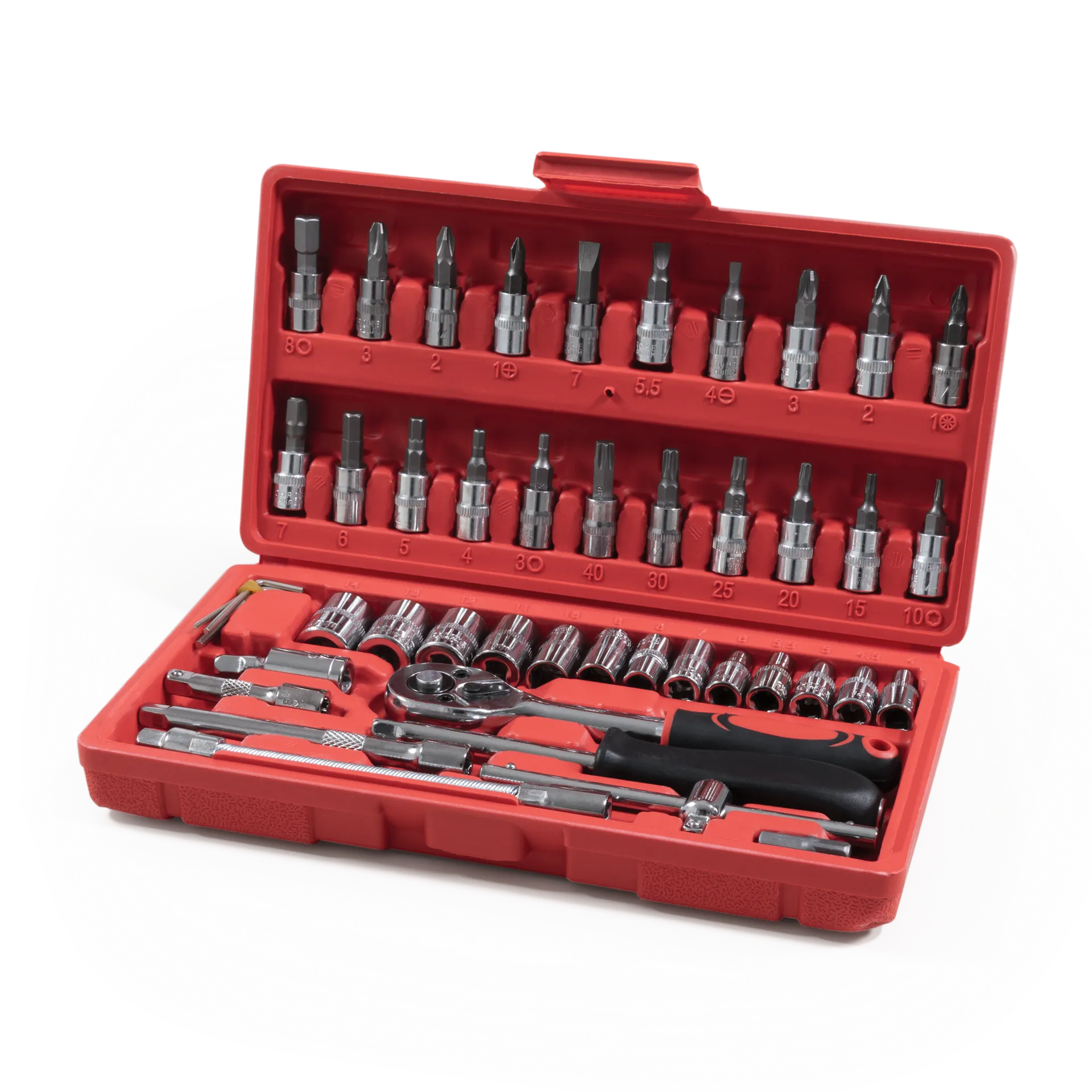 Steckschlüssel und Bit-Set McPower “SM-90046“ 46-teilig Steckschlüssel und Bit-Set McPower “SM-90046“ 46-teilig