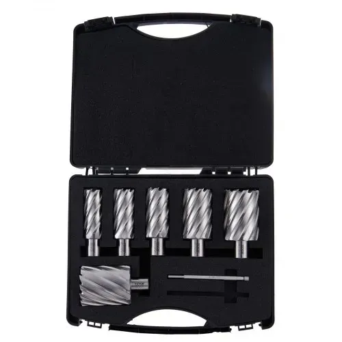 VEVOR Kronenbohrer-Set Metall 6 tlg. 1, 1-1/8, 1-1/4, 1-1/2, 1-3/4, 2 Zoll Kernbohrer-Satz 50,8 mm Schnitttiefe Ringschneider-Set, aus M2AL-Schnellarbeitsstahl Zubehör für Magnetbohrmaschinen – Bild 8