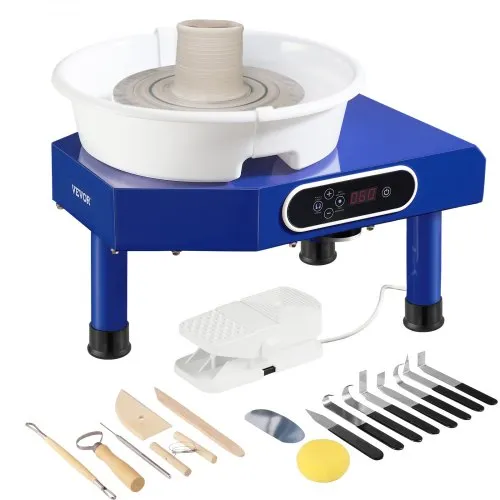 VEVOR Töpferscheibe Keramik Rad Maschine 350 W, Elektrische Töpferscheibe Maschine 25 cm 300 U/min Töpferscheibenmaschine, mit Pedal & Schürze Formmaschine, Geeignet für Anfänger, Enthusiasten VEVOR Töpferscheibe Keramik Rad Maschine 350 W, Elektrische Töpferscheibe Maschine 25 cm 300 U/min Töpferscheibenmaschine, mit Pedal & Schürze Formmaschine, Geeignet für Anfänger, Enthusiasten