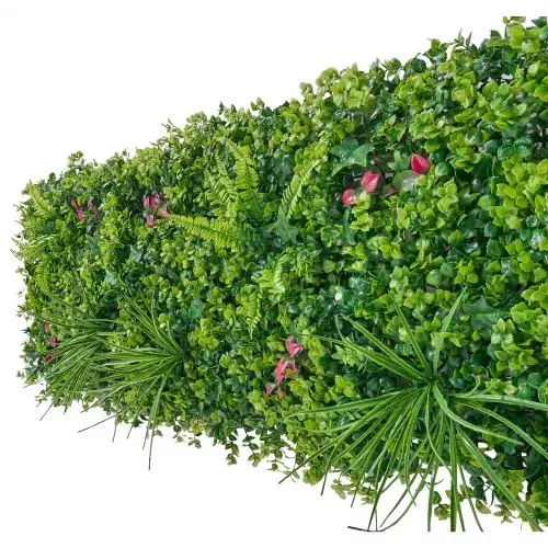 VEVOR Künstliche Hecke 50x50 cm 16-tlg. Set, Pflanzenwand, PE-Sichtschutz, Sichtschutzzaun, Windschutz, Heckenzaun, Kunstpflanzen Balkonverkleidung für Hochzeiten, Außengärten, Hinterhöfe – Bild 10