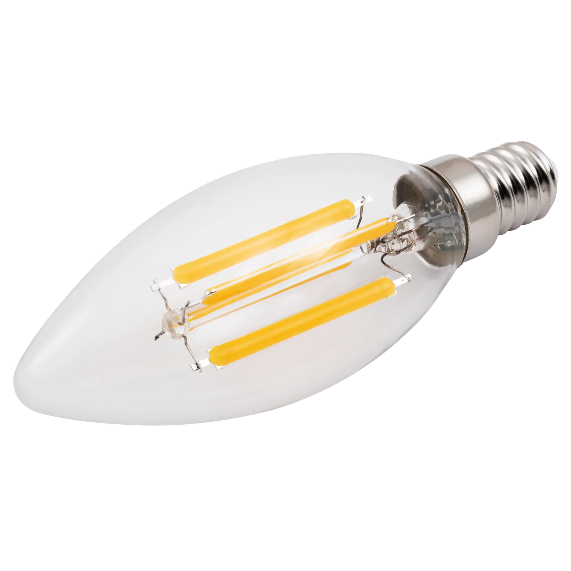 LED Filament Kerzenlampe McShine ''Filed'', E14, 6W, 820 lm, warmweiß, klar – Bild 2