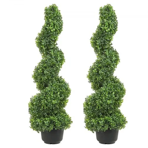 VEVOR 2 Stk. Künstlicher Buchsbaum Turm Formschnitt Spirale Kunstpflanze 91cm hoch Dekopflanze Grüne Plastikpflanze aus PE Eisen Formschnittpflanzen inkl. 10 Stk. Ersatzblätter VEVOR 2 Stk. Künstlicher Buchsbaum Turm Formschnitt Spirale Kunstpflanze 91cm hoch Dekopflanze Grüne Plastikpflanze aus PE Eisen Formschnittpflanzen inkl. 10 Stk. Ersatzblätter