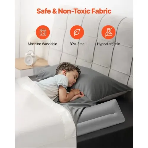 VEVOR Rausfallschutz Bett 1205x160x180mm, aufblasbares Bettschutzgitter mit Handpumpe, rutschfeste, Bettgitter für Kleinkinder, für Einzel-, Voll-, Queen- & Kingsize-Betten, leicht & tragbar (2er-Set) – Bild 4