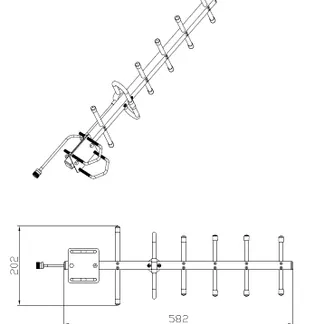 ALLNET Antenne 868MHz 10dbi Antenne (N-Female) YAGI ANT-868-10dbi-Yagi LoRA/HELIUM/HaLow/IoT ALLNET Antenne 868MHz 10dbi Antenne (N-Female) YAGI ANT-868-10dbi-Yagi LoRA/HELIUM/HaLow/IoT