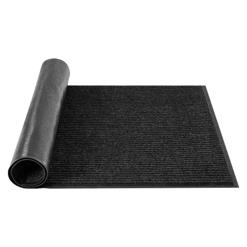 VEVOR Schmutzfangmatte, 1524x914 mm, Fußmatte für Innen & Außen, Sauberlaufmatte mit PVC-Rückseite, Türmatte, waschbarer Eingangsteppich für Flur, Balkon, Garage, gestreift, Grau – Bild 10