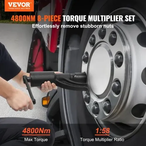 VEVOR Drehmomentvervielfältiger 4800 Nm, Drehmoment Verstärker 1:58, Drehmomentverstärker 25,4 x 25,4 mm, Drehmomentverstärker Radschlüssel Set 21# Quadratisch 24/27/30/32/33/38 mm Kraftschrauber VEVOR Drehmomentvervielfältiger 4800 Nm, Drehmoment Verstärker 1:58, Drehmomentverstärker 25,4 x 25,4 mm, Drehmomentverstärker Radschlüssel Set 21# Quadratisch 24/27/30/32/33/38 mm Kraftschrauber