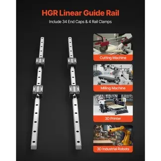 VEVOR Linearführungen HGR20, 2er-Pack 1000 mm Linearschienen & 4 Stk. Gleitblöcke, rostfrei & hochpräzise, Gleitschienen für Heimwerker, CNC-Fräsen, Drehmaschinen, Fräsmaschinen, 3D-Drucker VEVOR Linearführungen HGR20, 2er-Pack 1000 mm Linearschienen & 4 Stk. Gleitblöcke, rostfrei & hochpräzise, Gleitschienen für Heimwerker, CNC-Fräsen, Drehmaschinen, Fräsmaschinen, 3D-Drucker