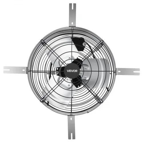 VEVOR Giebellüfter 38cm Dachbodenlüfter mit 2208,7m³/h Luftstrom Silber, Kühlung & Luftzirkulation für Dachboden Garage & Werkstatt, Kohlenstoffstahlgehäuse, mit Thermostat Netzkabel & Steuerkabel – Bild 9