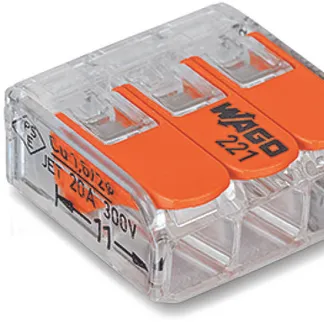Wago Serie 221 – 3*4mm (50 Stück) Wago Serie 221 – 3*4mm (50 Stück)