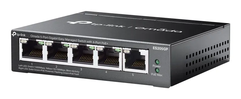 TP-Link Omada ES205GP Netzwerk-Switch Managed Gigabit Ethernet (10/100/1000) Power over Ethernet (PoE) Schwarz – Bild 3