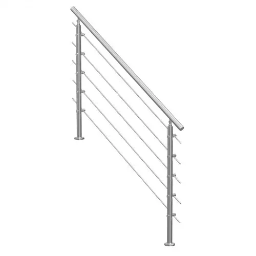 VEVOR Handläufe für Außentreppen, 150 cm Länge, 5 Querstangen, Treppenhandlauf-Set, Übergangsgeländer aus Edelstahl mit Montagesatz, doppelsäulige Treppenhandläufe für Senioren, Veranda und Terrasse – Bild 10