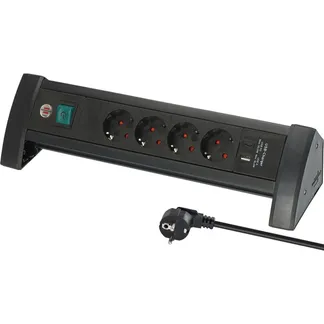 Premium-Office-Line Steckdosenleiste 4-fach, 2x USB, für den Schreibtisch Premium-Office-Line Steckdosenleiste 4-fach, 2x USB, für den Schreibtisch