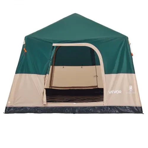 VEVOR Campingzelt 6 Personen, Aufblasbares Familienzelt mit Wiederaufladbarer Pumpe, TPU-Luftschlauch & 4 Netzfenstern, Kabinenzelt mit Tragetasche für Familien-Camping & Wandern, Grün – Bild 9