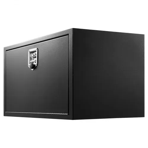 VEVOR Lkw Unterbaubox 914 x 457 x 457 mm Unterflur Staukasten Kaltgewalzter Stahl Wasserdichter Werkzeugkasten mit T-Griff Schloss für Lkw Anhänger Transporter Werkzeugkiste Unterflurkasten Schwarz – Bild 10