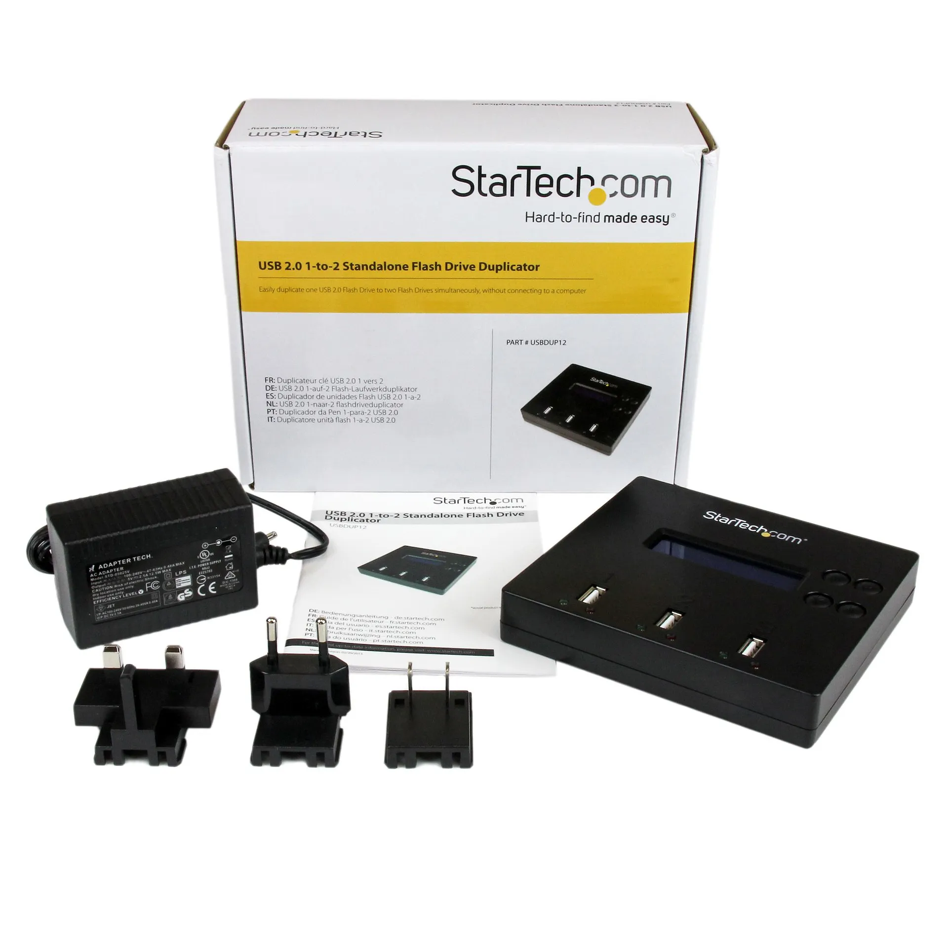 StarTech.com 1:2 USB Stick Klonstation und Löscher, Kopierer für mehrere USB Laufwerke, System and File und Sector-by-Sector Kopieren, 1,5 GB/min, 3-Pass Löschen, LCD Display – Bild 7