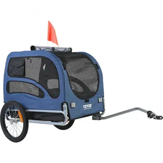 VEVOR Hundeanhänger 45 kg Fahrradanhänger Kohlenstoffstahl + 600D Oxford-Gewebe + PP faltbar 1440 x 725 x 845 mm als Anhänger Gefaltete Größe 810 x 570 x 195 mm Blau VEVOR Hundeanhänger 45 kg Fahrradanhänger Kohlenstoffstahl + 600D Oxford-Gewebe + PP faltbar 1440 x 725 x 845 mm als Anhänger Gefaltete Größe 810 x 570 x 195 mm Blau