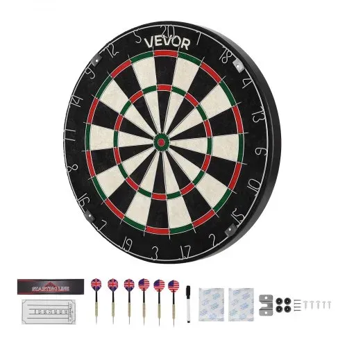 VEVOR Dartscheibe, mit 6 Dartpfeilen & Punktezähler, selbstheilendes Dartboard aus Sisalfasern mit klammerfreiem Bullseye & drehbarem Zahlenring, für Partys & Spielzimmer zu Hause – Bild 8