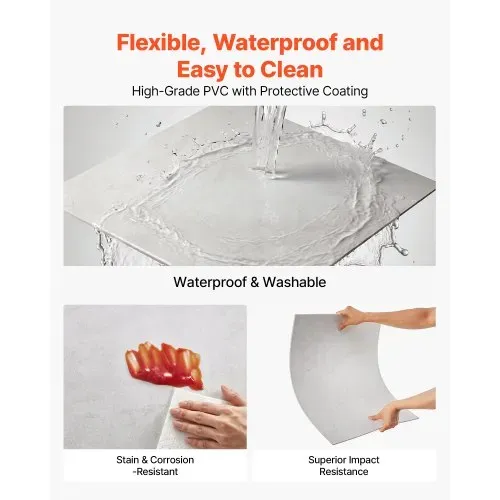 VEVOR 12 Stk. Deckenpaneele Deckenfliesen PVC-Schaumplatte 605x605mm Weiß, Marmormuster, Wasserfest, Brandschutz, Zuschneidbar, Für Abgehängte Decke Geeignet, Moderne Innendekoration für Heim Büro – Bild 2