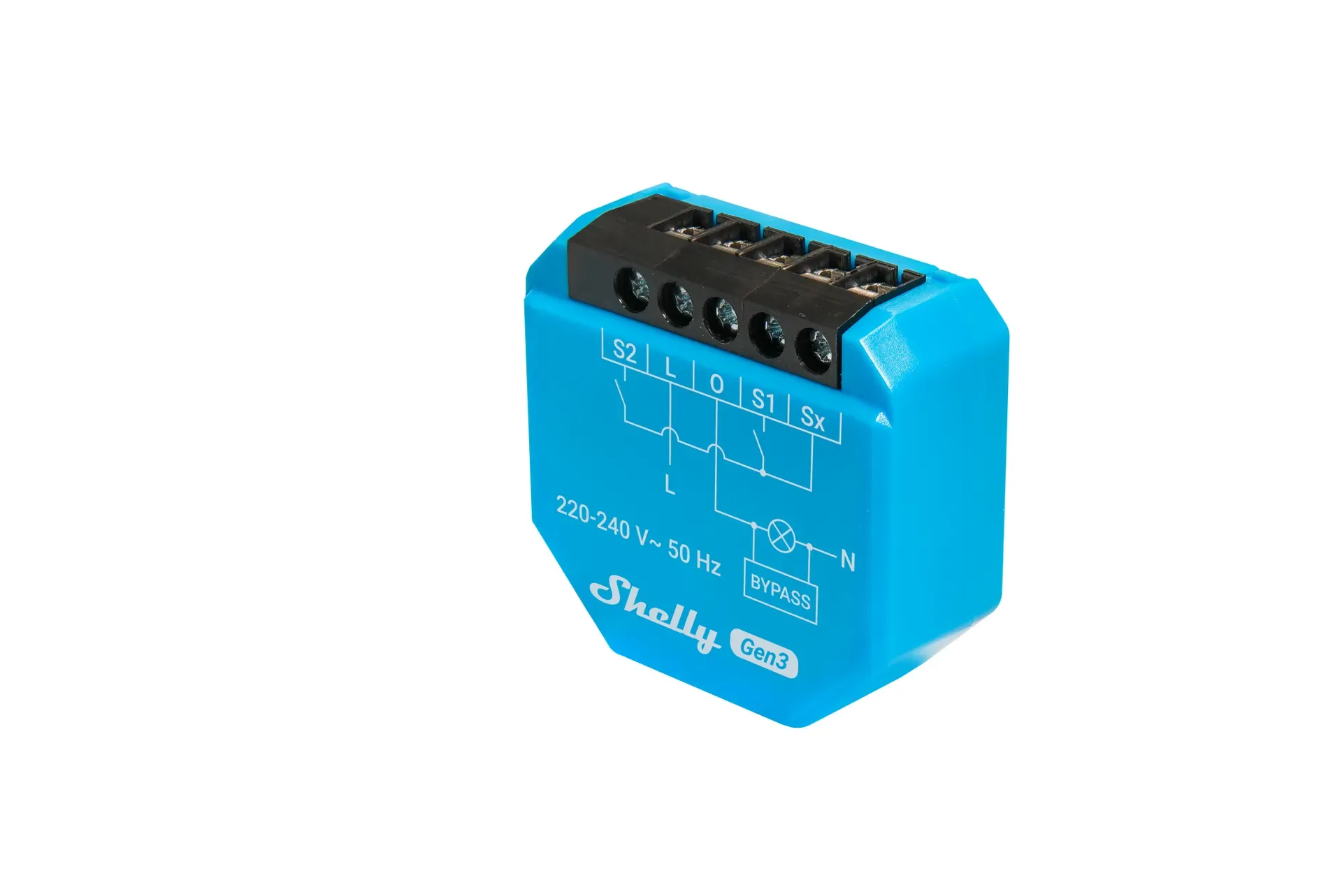 Shelly · Unterputz · „1L Gen3“ · ohne Neutralleiter · inkl. Bypass · WLAN · BT Shelly · Unterputz · „1L Gen3“ · ohne Neutralleiter · inkl. Bypass · WLAN · BT