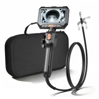 VEVOR Endoskopkamera mit Licht Drehbar, Inspektionskamera mit Zwei-Wege beweglichem Kopf, IP67 Wasserdichte Rohrkamera mit 5 Zoll Display 1,5 m Kabel 5000 mAh Akku, 6,2 mm Boreskopkamera für Auto Haus VEVOR Endoskopkamera mit Licht Drehbar, Inspektionskamera mit Zwei-Wege beweglichem Kopf, IP67 Wasserdichte Rohrkamera mit 5 Zoll Display 1,5 m Kabel 5000 mAh Akku, 6,2 mm Boreskopkamera für Auto Haus