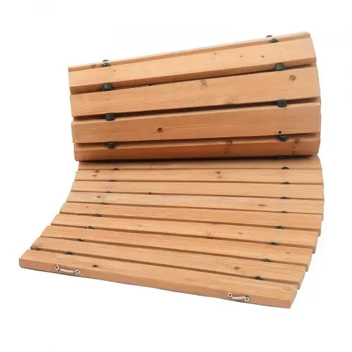 VEVOR Rollweg Gartenweg 218x43 cm, Ausrollbarer Holzweg, Gehweg aus Zedernholz mit Drahtseilverbindung, Holztritt, Gartentritt, dekorative Trittplatten für Strandpromenade, Hinterhof, Terrasse – Bild 10