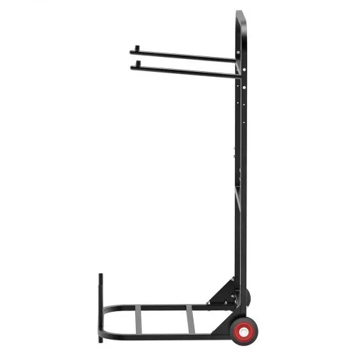 VEVOR Stuhlkarre, Klappbarer Stuhlständer, 45 kg Tragkraft, robuster Stuhlwagen zum Aufhängen von 10 Stühlen, Stuhlaufbewahrungswagen aus Metall mit Gummirädern, Stuhlhalter zum Schieben, Mattschwarz – Bild 9