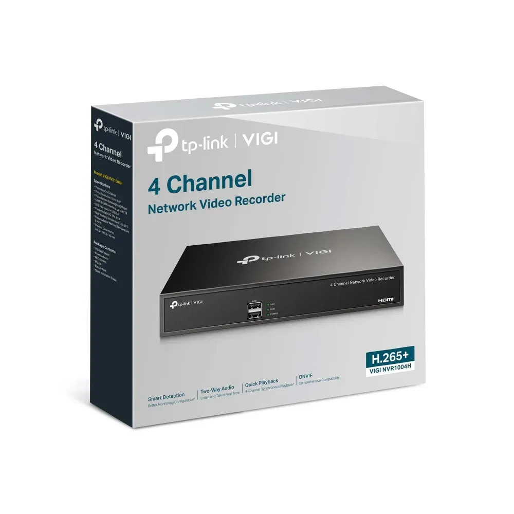 TP-Link – 4 Channel Network Video Recorder – VIGI NVR1004H (UN) – Bild 3