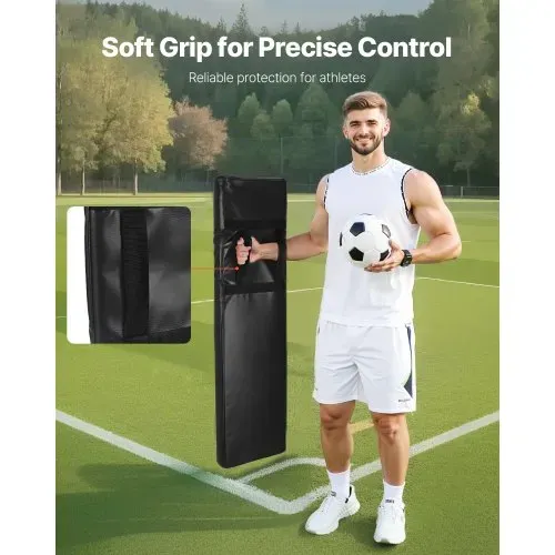 VEVOR Fußball Tackling Dummy PVC Step-Over-Dummy, hochdichtes Schwamm-Blocking-Pad (1080 x 310 x 155 mm), robuste Trainingsdummies mit Griffen, ideal für Beinarbeitsübungen, Sporttraining, 2 Stk. – Bild 4