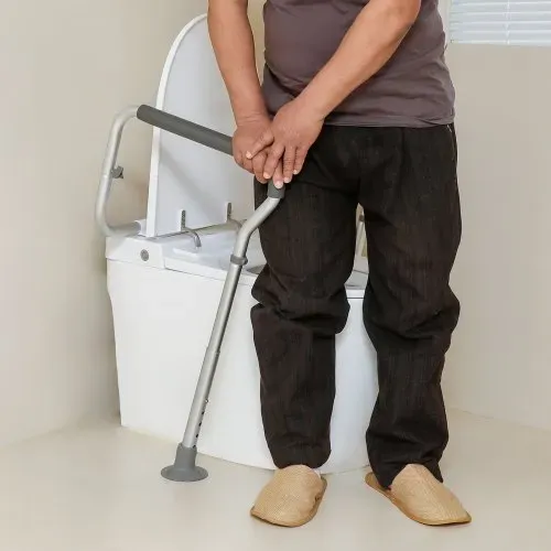 VEVOR Toiletten Aufstehhilfe Toilettensitzerhöhung Armlehne 45–55 cm / 67-77 cm Einstellbar, 136 kg Tragfähigkeit Robust WC Aufstehhilfe Toiletten Haltegriffe Toilettensitzerhöhung WC Haltegriff – Bild 7