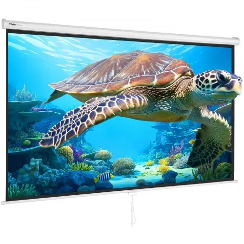 VEVOR Projektion Beamer Leinwand 254 cm HD 4K Outdoor Indoor Manuelle Projektor Screen Schnelles Klappbare Tragbare Filmleinwand 16: 9 für Heimkino, Camping und Freizeitveranstaltungen Schwarz – Bild 8