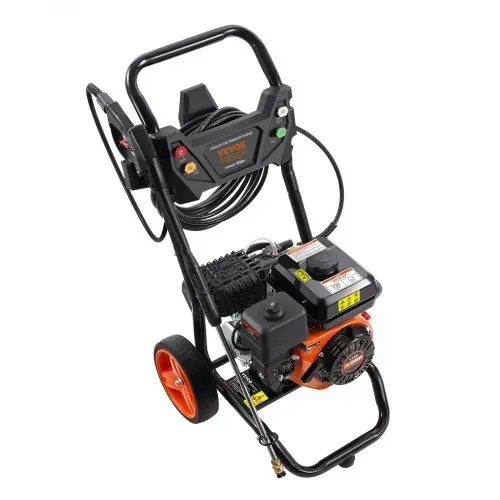 VEVOR Benzin-Hochdruckreiniger, 3400 PSI 2,6 GPM, Terrassenreinger 10 L/min mit Aluminiumpumpe, Hochdruckpistole & Verlängerungsstab, 5-Düsen-Set, für Autos, Zäune, Häuser, Terrassen, vertikal – Bild 9