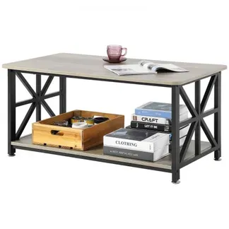 VEVOR Couchtisch Kaffeetisch im Farmhouse-Stil 100 cm, rechteckiger Couchtisch mit offenem Ablagefach, 90,7 kg belastbarer rustikaler Cocktailtisch aus Holz für Wohnzimmer Schlafzimmer Studio VEVOR Couchtisch Kaffeetisch im Farmhouse-Stil 100 cm, rechteckiger Couchtisch mit offenem Ablagefach, 90,7 kg belastbarer rustikaler Cocktailtisch aus Holz für Wohnzimmer Schlafzimmer Studio
