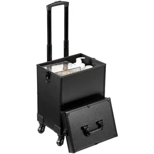 VEVOR Kosmetikkoffer mit wärmeisolierender Schicht Make Up Tasche aus MDF-Platte + Aluminiumrahmen robust und verschleißfest Schminkkoffer Schminktasche Kosmetikbeutel Make-up-Organizer 353x253x745mm – Bild 8