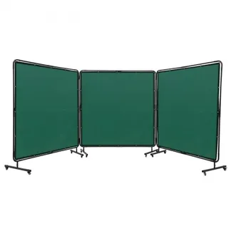 VEVOR 3-Panel-Schweißvorhang 1,8 x 1,8m Schweißschutzvorhang aus Flammhemmendem Vinyl Schweißschutzwand mit 6 Schwenkrädern und einem 6-stufigen UV-Schutz Schweißerdecke Schweißschutz Grün VEVOR 3-Panel-Schweißvorhang 1,8 x 1,8m Schweißschutzvorhang aus Flammhemmendem Vinyl Schweißschutzwand mit 6 Schwenkrädern und einem 6-stufigen UV-Schutz Schweißerdecke Schweißschutz Grün