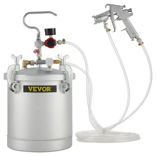 VEVOR 10 LFarbspritzpistole, 30 PSI Farbbehälter, Farbsprühsystem Lackhalter zum Auftragen von Wasserfarbe, Flecken, Lack, Lacken, feine Oberflächen für Innen- und Außenprojekte – Bild 10