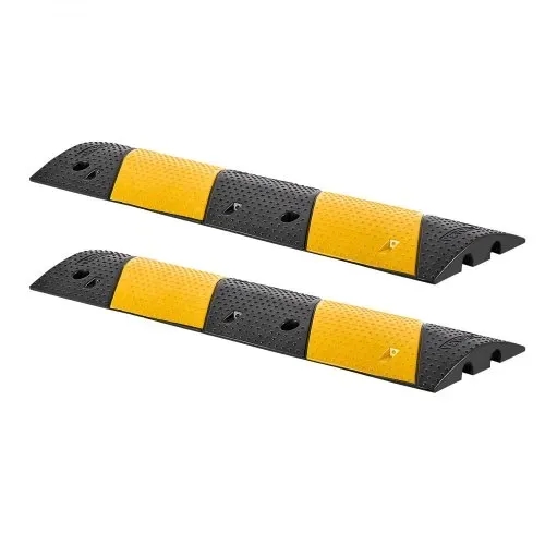 VEVOR 100 cm Kabelbrücke, 9979 kg Tragkraft, 2-Kanal-Überfahrschutz aus Gummi, Stolperschutz, Bodenabdeckungen, für Bereiche mit hoher Schwelle, Zuhause, Büro, Lager, 2er-Pack – Bild 9