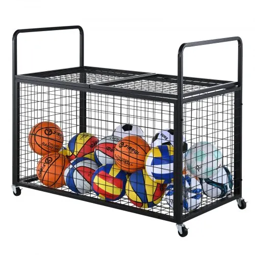 VEVOR Ballwagen Rollwagen 1150 x 610 x 912 mm Sportbällen, Abschließbarer Basketballkäfig Ballkäfig, Sportausrüstung für den Innen- und Außenbereich, Rollbar Aufbewahrungswagen aus Stahl für Garagen VEVOR Ballwagen Rollwagen 1150 x 610 x 912 mm Sportbällen, Abschließbarer Basketballkäfig Ballkäfig, Sportausrüstung für den Innen- und Außenbereich, Rollbar Aufbewahrungswagen aus Stahl für Garagen