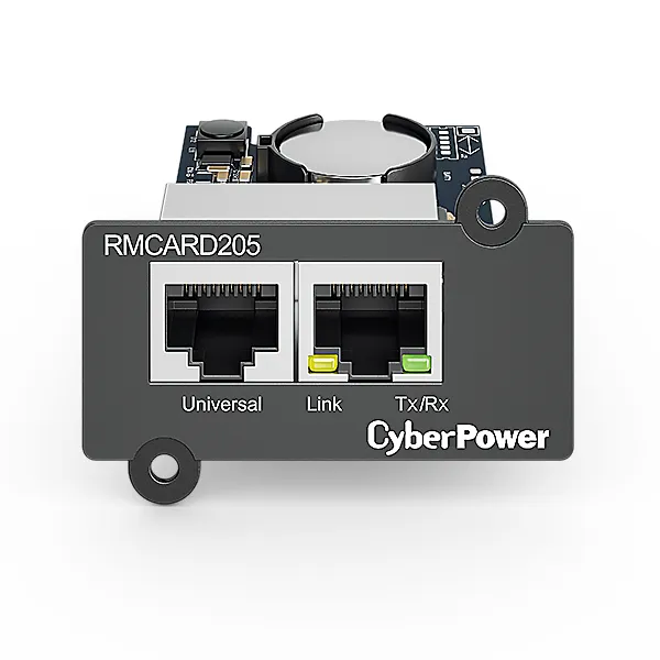 CyberPower RMCARD205 Netzwerkkarte 100MB, IPv4/v6, SNMPv1/v3, HTTP/HTTPs, TCP/IP, UDP, DHCP, NTP, DNS, SMTP, SSH, SSL, TLS, Telnet, FTP und Syslog, komp. mit ext. Sensor (Optional), für Expansion Port – Bild 3
