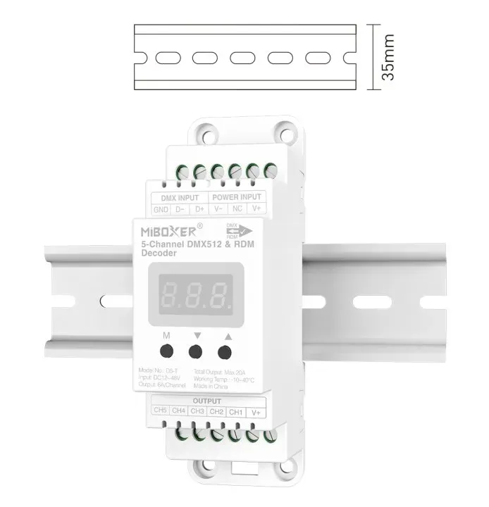 MiBoxer D5-T LED Controller DMX 5-Kanal für DIN-Schiene – Bild 8