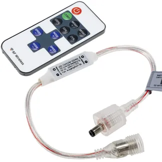 Funk-Controller für LED-Stripes mit Fernbedienung, 12-24V, 72Watt Funk-Controller für LED-Stripes mit Fernbedienung, 12-24V, 72Watt
