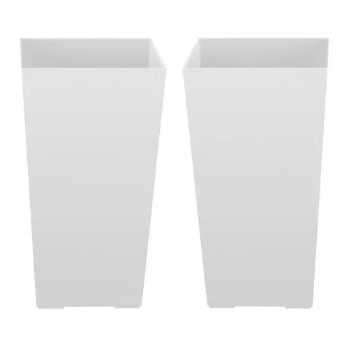VEVOR Pflanztopf 300x300x550 mm 2er-Set, Blumentopf, Blumenkübel, PP-Pflanzgefäß, Planzkübel, Pflanzkasten mit Innentopf, Geeignet für Zimmer- & Gartenpflanzen, weiß – Bild 10