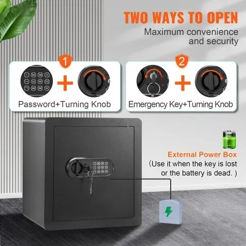 VEVOR Safe Tresor Dokumententresor Geldschrank Wandtresor 51 L Büro – Bild 2