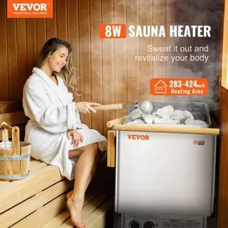 VEVOR Elektrischer Saunaofen, 8 kW, 400 V, 3N tragbare Saunaheizung für drinnen & draußen mit 3-Stunden-Timer, integrierte Steuerung für 8–12 m³, kommerzielle Hotel-Spa-Dusche, Edelstahl 430 VEVOR Elektrischer Saunaofen, 8 kW, 400 V, 3N tragbare Saunaheizung für drinnen & draußen mit 3-Stunden-Timer, integrierte Steuerung für 8–12 m³, kommerzielle Hotel-Spa-Dusche, Edelstahl 430