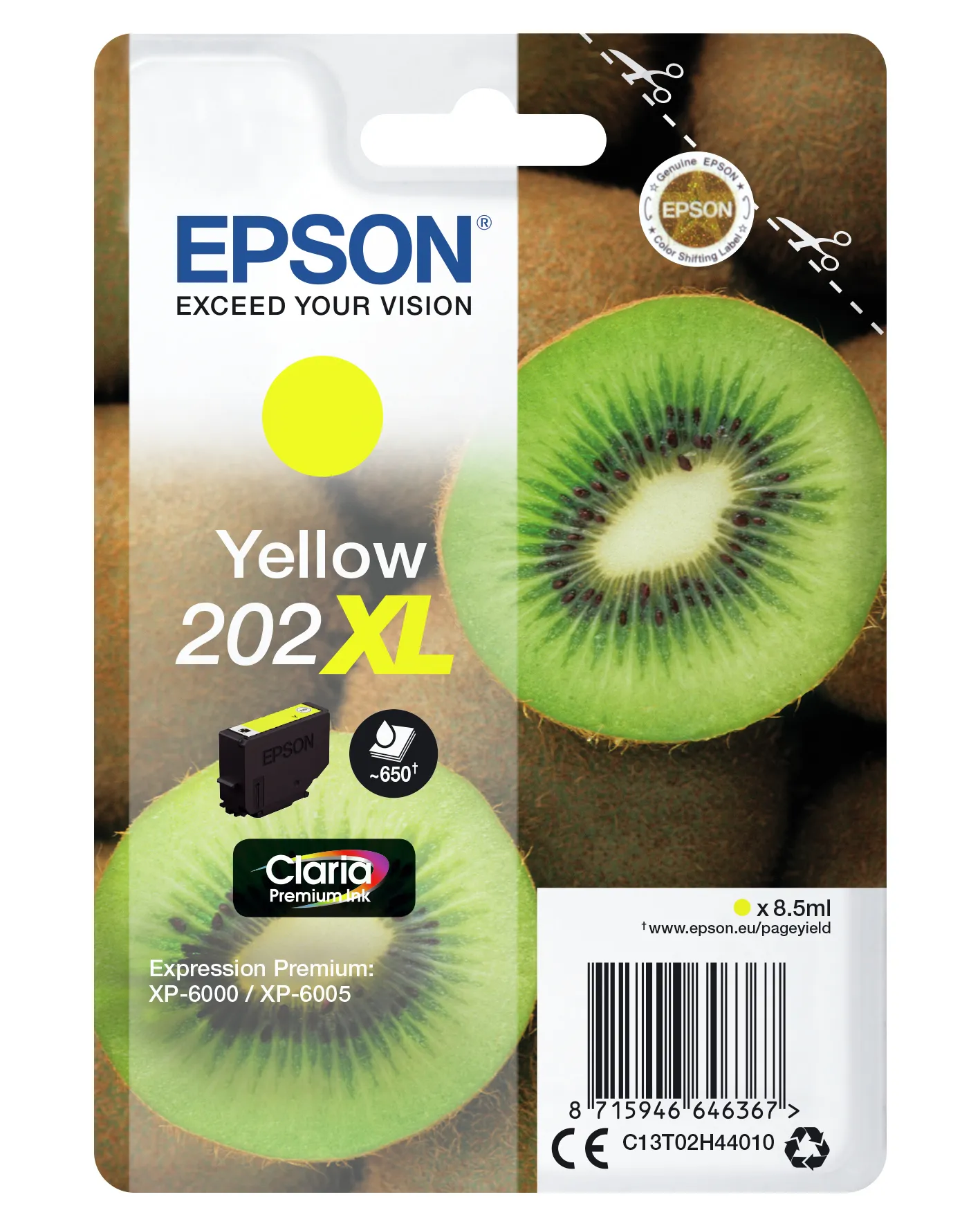 Epson Kiwi Singlepack Yellow 202XL Claria Premium Ink – Bild 2