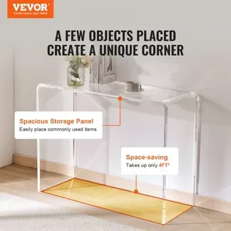 VEVOR U-förmiger Beistelltisch 964 x 381 x 740 mm, U-förmiger Acryltisch Beistelltisch, Transparenter Couchtisch für Getränke, Essen, Snacks, Verwendet im Wohnzimmer, Schlafzimmer, Arbeitszimmer usw. VEVOR U-förmiger Beistelltisch 964 x 381 x 740 mm, U-förmiger Acryltisch Beistelltisch, Transparenter Couchtisch für Getränke, Essen, Snacks, Verwendet im Wohnzimmer, Schlafzimmer, Arbeitszimmer usw.