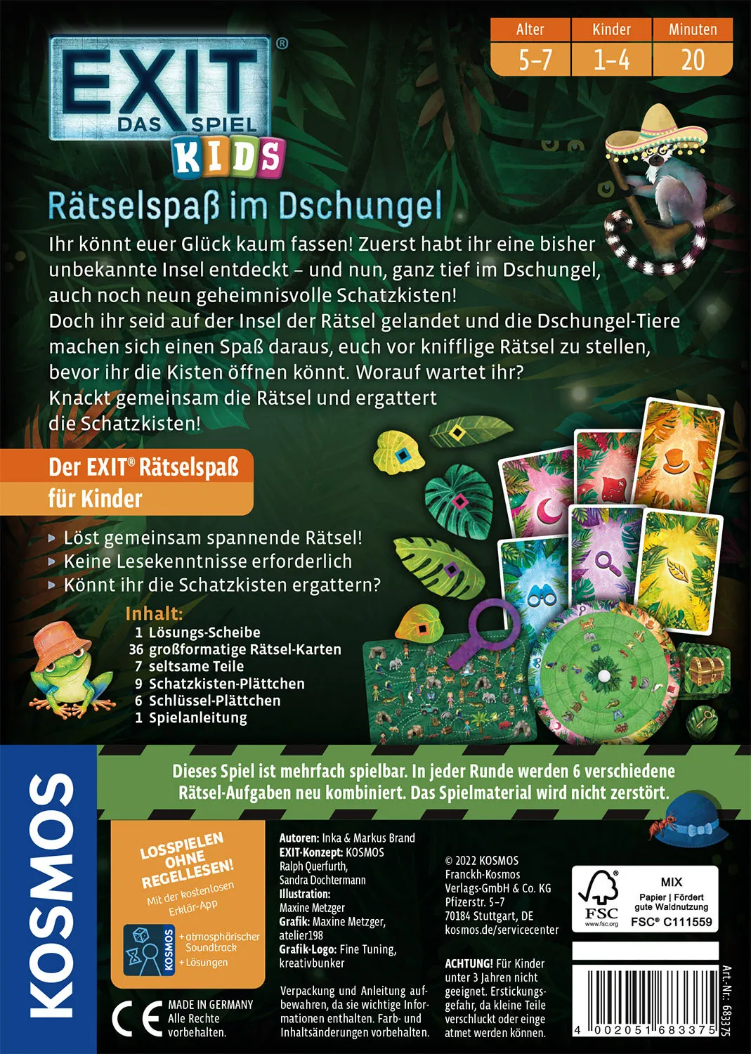 Kosmos EXIT - Das Spiel - Kids: Rätselspaß Im Dschungel – Bild 2