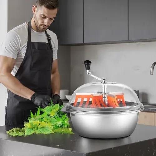 VEVOR Erntemaschine, 48 cm manueller Knospentrimmer, mit Edelstahlklingen, Bud Trimmer, Nass- & Trocken-Hydrokultur-Schneidemaschine, gedrehter Schleuderschnitt für Blätter, Knospen, Blumen – Bild 7