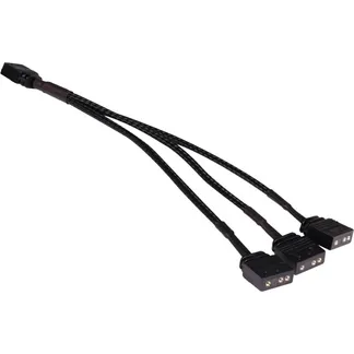 Y-Kabelsplitter aRGB 3-Pin auf 3x 3-Pin, 15cm Y-Kabelsplitter aRGB 3-Pin auf 3x 3-Pin, 15cm
