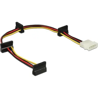 Adapterkabel 4-Pin (5,25″) Stecker > 4x SATA 15Pin Buchse Adapterkabel 4-Pin (5,25″) Stecker > 4x SATA 15Pin Buchse